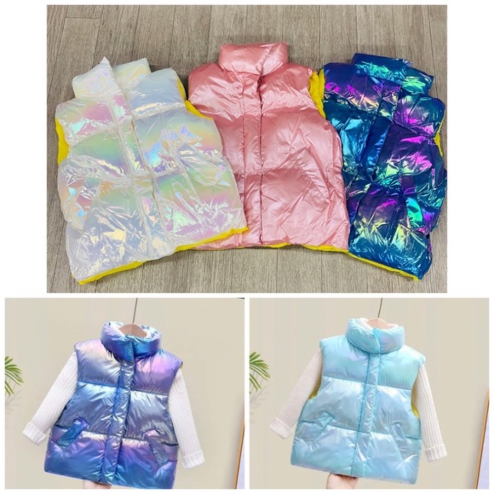 Gir's Metallic~"Sparkle and Glisten" Puffer Vests